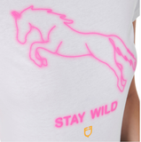 T-shirt donna slim fit  con stampa stay  wild