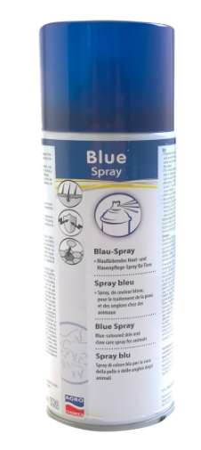 Blue spray 400ml per la cura della pelle e delle unghie degli animali